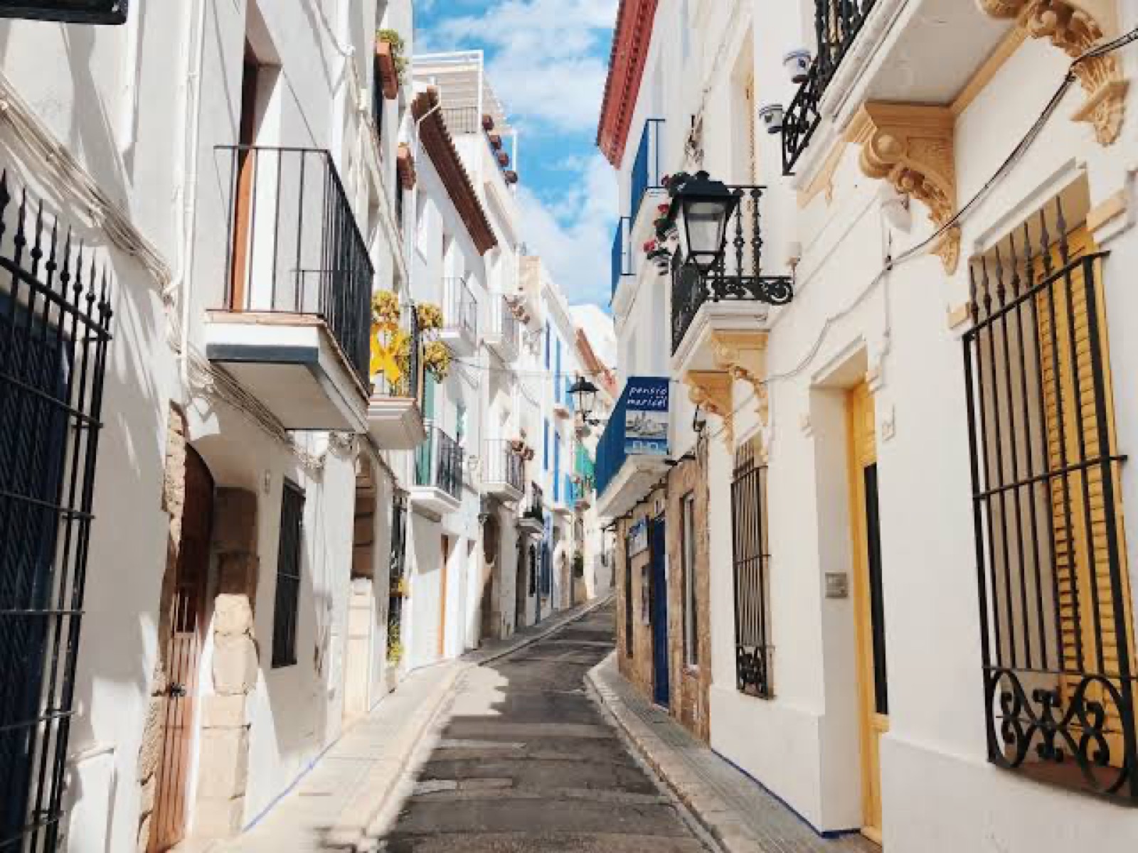 A charming old town street in Sitges